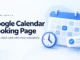 Ryvenora Insights cover reading Google Calendar Booking Page and Set up client calls with clear availability, with a conceptual blue calendar, clock, and appointment checkmarks on a pale blue background.