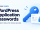 Ryvenora Insights cover reading WordPress Application Passwords and Connect, test, and revoke access, with a conceptual blue key and locked application card on a pale blue background.